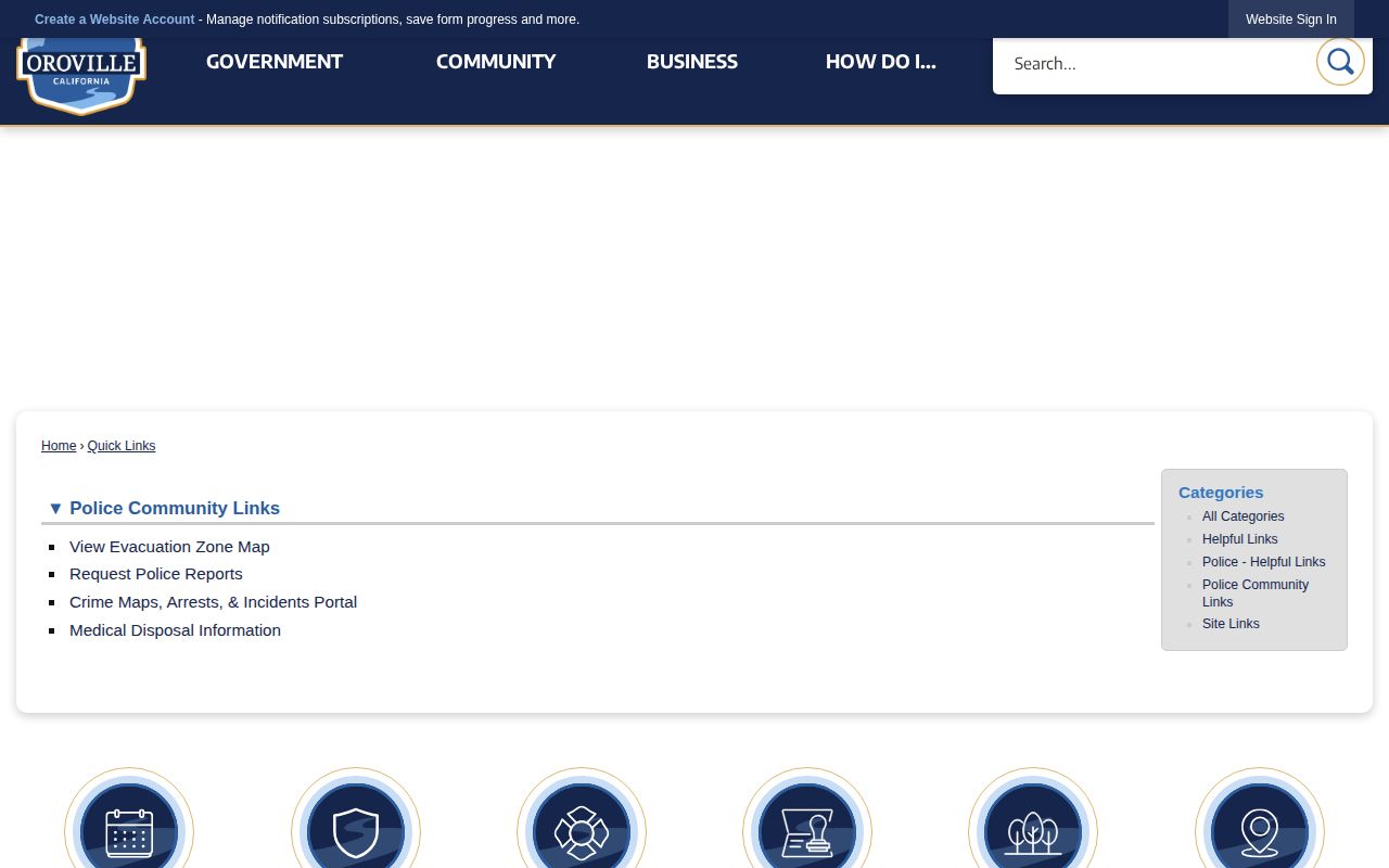 Oroville recent arrests and police crime map page